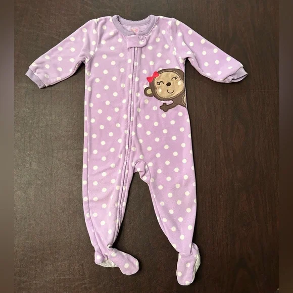 Carter's Pajamas Carters Girls Size Months Purple With Dots